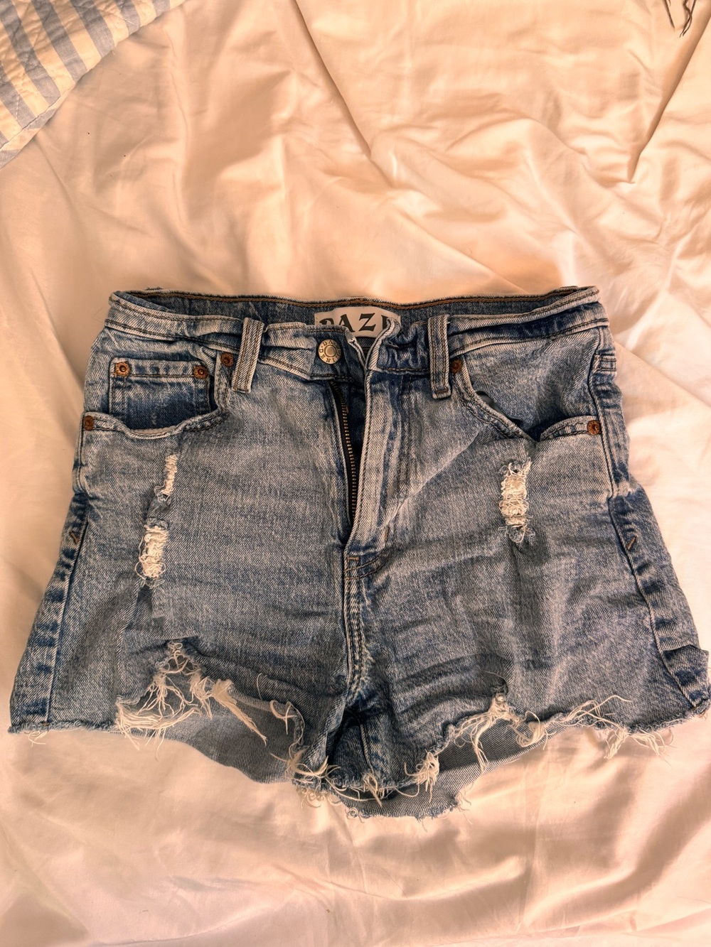 Daze Distressed Jean Shorts
